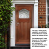 Estate Crown External Hardwood Front Door and Frame Set - Lead Caming Double Glazing