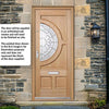 Empress External Oak Front Door - Zinc Clear - Tri Glazing