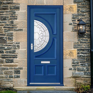 Image: Empress External Oak Front Door - Zinc Clear - Double Glazing