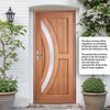 Harrow External Hardwood Front Door and Frame Set - Frosted Double Glazing