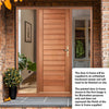 Hayes Flush External Hardwood Front Door and Frame Set - Two Unglazed Side Screens