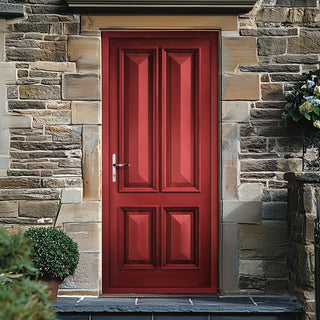 Image: Islington 4 Panel External Hardwood Front Door and Frame Set