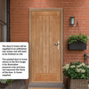 Norfolk Flush Exterior Oak Front Door and Frame Set