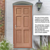 Colonial External Hardwood Wooden 6 Panel Front Door and Frame Set