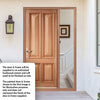 Islington 4 Panel External Hardwood Front Door and Frame Set - One Unglazed Side Screen