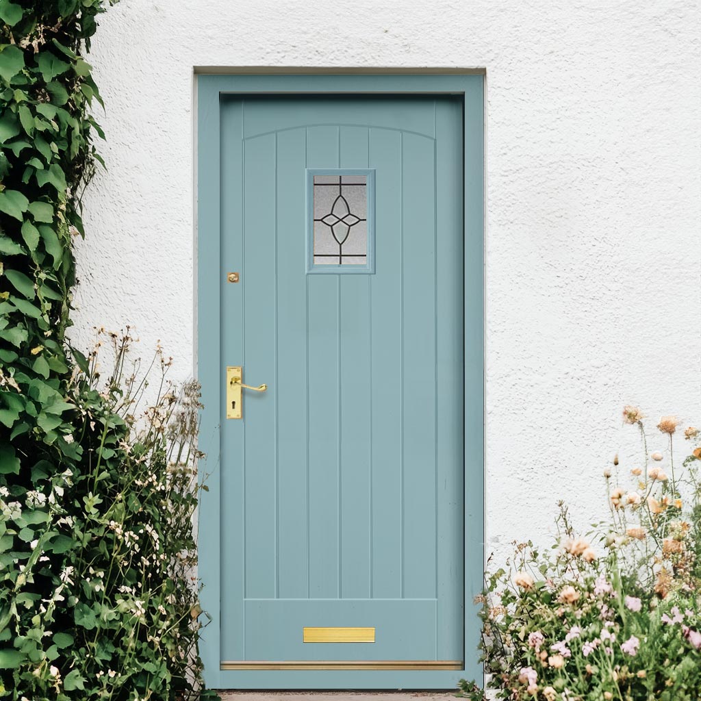 Cottage External Oak Front Door - Bevel Tri Glazed