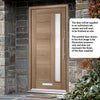 Goodwood External Oak Front Door - Frosted Double Glazing