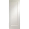 Premium Single Sliding Door & Wall Track - Pattern 10 Style 1 Panel Door - White Primed