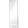 Top Mounted Stainless Steel Sliding Track & Double Door - Pattern 10 1 Panel Doors - White Primed