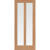 EasiKit Internal Door and Frame Kit - J B Kind Oak Shaker Matterhorn Internal Door - Clear Glass