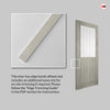 Cottage Light Grey Door - Clear Glass - Laminated - Prefinished