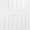 Cottage White Door - Clear Glass - Laminated - Prefinished