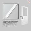 Cottage White Door - Clear Glass - Laminated - Prefinished