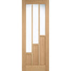 EasiKit Internal Door and Frame Kit - Coventry Contemporary Oak Internal Door - Clear Glass