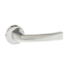 Crystal Forme Designer Lever on Minimal Round Rose - Polished Chrome