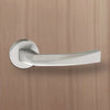 Crystal Forme Designer Lever on Minimal Round Rose - Satin Chrome