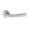 Crystal Forme Designer Lever on Minimal Round Rose - Satin Chrome