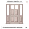 Exterior Colonial 2L 4P Front Door with Two Sidelights - Customisable: Size, Colour, Glass and Sidelight Options