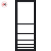 Single Sliding Door & Premium Wall Track - Eco-Urban® Stockholm 6 Panel Door DD6407 - 6 Colour Options