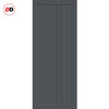 Single Sliding Door & Premium Wall Track - Eco-Urban® Melville 3 Panel Door DD6409 - 6 Colour Options