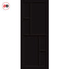 Sirius Tubular Stainless Steel Track & Solid Wood Door - Eco-Urban® Cairo 6 Panel Door DD6419 - 6 Colour Options