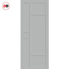 Single Sliding Door & Premium Wall Track - Eco-Urban® Isla 6 Panel Door DD6429 - 6 Colour Options