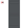 Double Sliding Door & Premium Wall Track - Eco-Urban® Colorado 6 Panel Doors DD6436 - 6 Colour Options