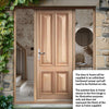 Islington 4 Panel External Hardwood Front Door and Frame Set - Two Unglazed Side Screens