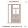 Exterior Victorian Bronte 3L 4P Front Door with Single Sidelight - Customisable: Size, Colour, Glass and Sidelight Options