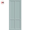 EasiKit Internal Door and Frame Kit - Avenue 2 Pane 1 Panel Solid Wood Internal Door - Premium Primed - Colour & Glass Options