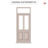 Exterior Colonial 2L 2P Front Door with Transom - Customisable: Size, Colour, Glass Options