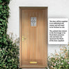 Cottage External Oak Front Door - Bevel Tri Glazed