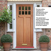 Chigwell Hardwood Front Door - Clear Toughened Double Glazing