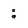 Two Dillon Small Round Door Edge Finger Pulls for Sliding and Pocket Doors - Matt Black Finish