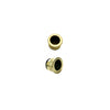 Two Dillon Small Round Door Edge Finger Pulls for Sliding and Pocket Doors - Polished Gold Finish