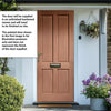 Colonial Exterior 4 Panel Hardwood Front Door