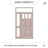 Exterior Victorian Gaskell 3L 4P Front Door with Single Sidelight and Transom - Customisable: Size, Colour, Glass and Sidelight Options