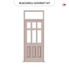 Exterior Victorian Blackwell 6L 3P Front Door with Transom - Customisable: Size, Colour, Glass Options