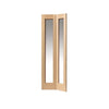 J B Kind Oak Shaker Fuji Bifold Internal Door - Clear Glass