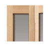 J B Kind Oak Shaker Fuji Bifold Internal Door - Clear Glass