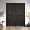 Greenwich Panel Black Painted Internal Door Pair - Prefinished