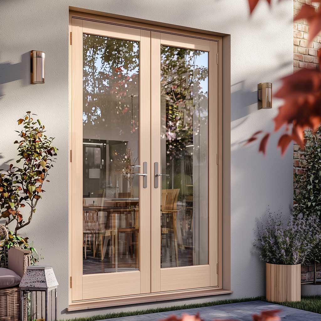 EXTERIOR Hemlock Full Pane Door Pair - Fit Your Own Glass