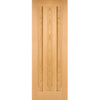 Premium Single Sliding Door & Wall Track - Idaho 3 Panel Oak Door - Unfinished