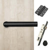 Shelton Bathroom Handle Pack - 4 Radius Cornered Hinges - Matt Black