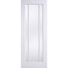 EasiKit Internal Door and Frame Kit - Lincoln 3 Pane Internal Door - Clear Glass - White Primed