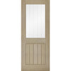 Premium Double Sliding Door & Wall Track - Belize Light Grey Door  - Clear Glass Frosted Lines - Prefinished