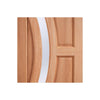 Harrow Hardwood Front Door and Frame Set with Fittings - Frosted Toughened Double Glazing