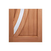 Harrow Hardwood Front Door and Frame Set with Fittings - Frosted Toughened Double Glazing