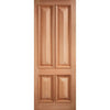 Islington 4 Panel Exterior Hardwood Front Door and Frame Set with Fittings