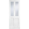 London 2L Internal Door Pair - White Primed - Clear Glass